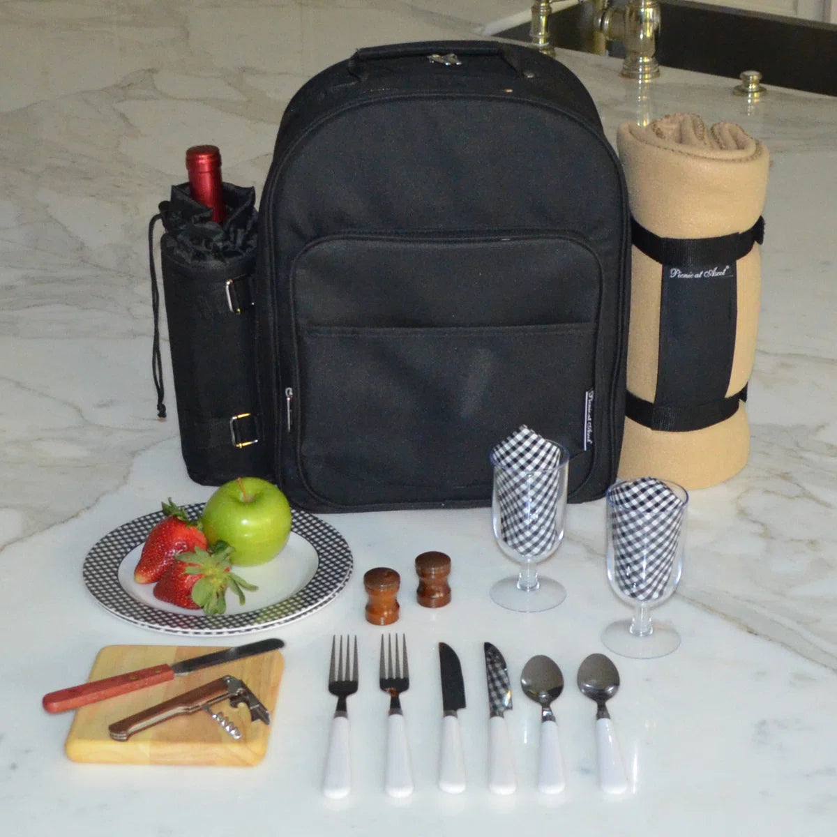 Insulated Picnic Backpack for Two