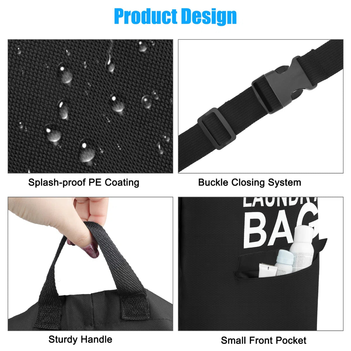 70L Waterproof Laundry Bag Backpack.