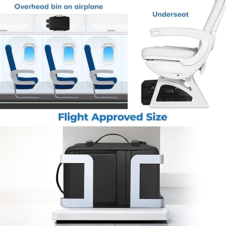 Carry On Travel Backpack for Airplanes | 40L Suitcase Backpack Weekender Bag - Expandable Travel Carry On Flight Approved for Men Women - Black