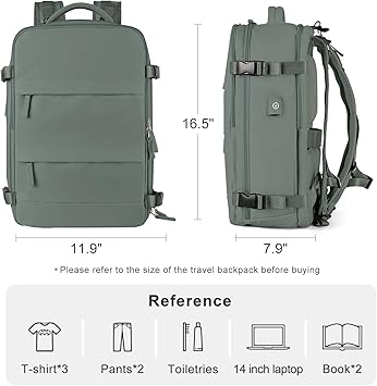Travel Backpack For Women Men Airline Approved Carry On Backpack Flight Approved Waterproof Sports