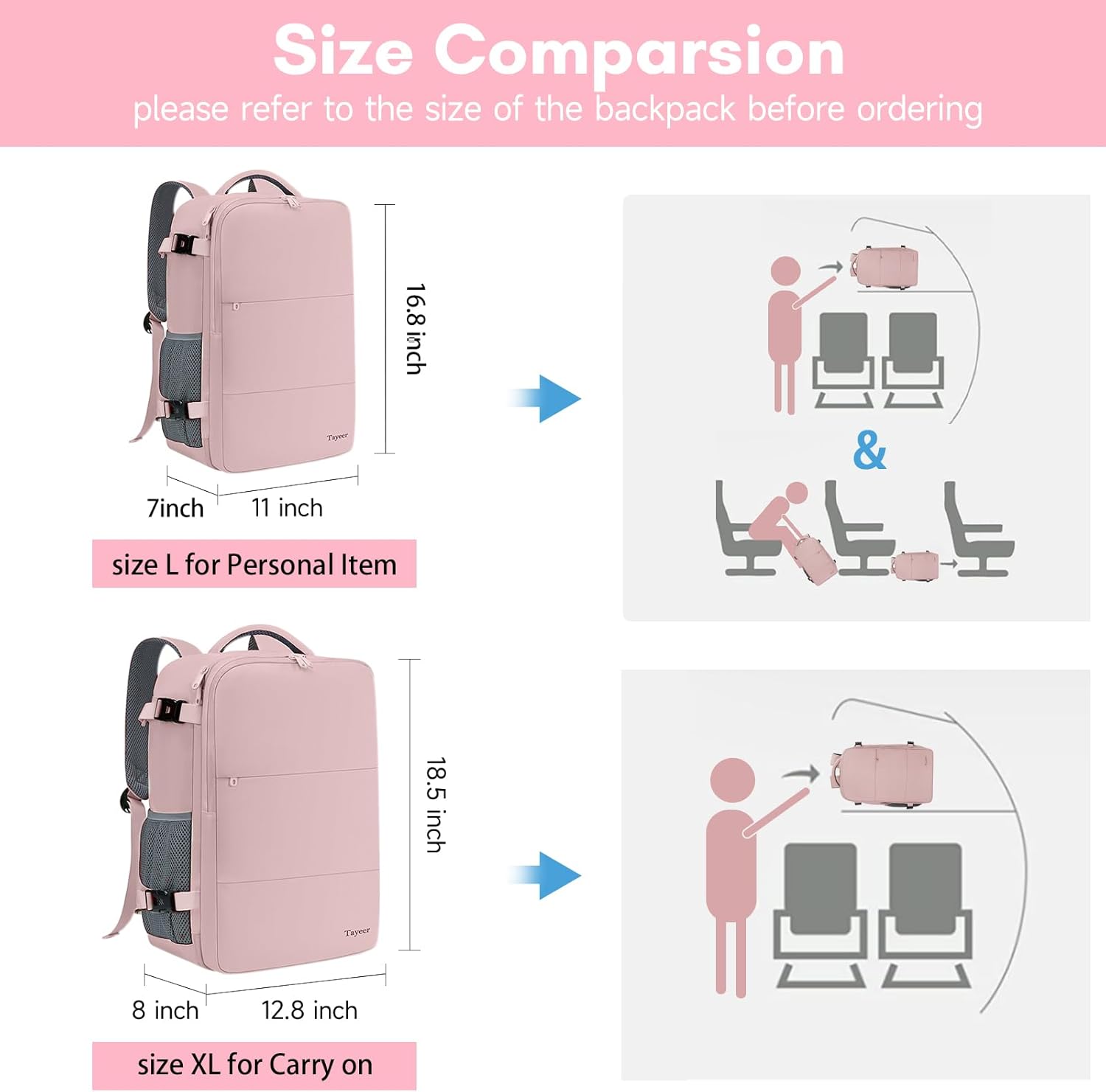 Travel Backpack for Women, Carry On Backpack