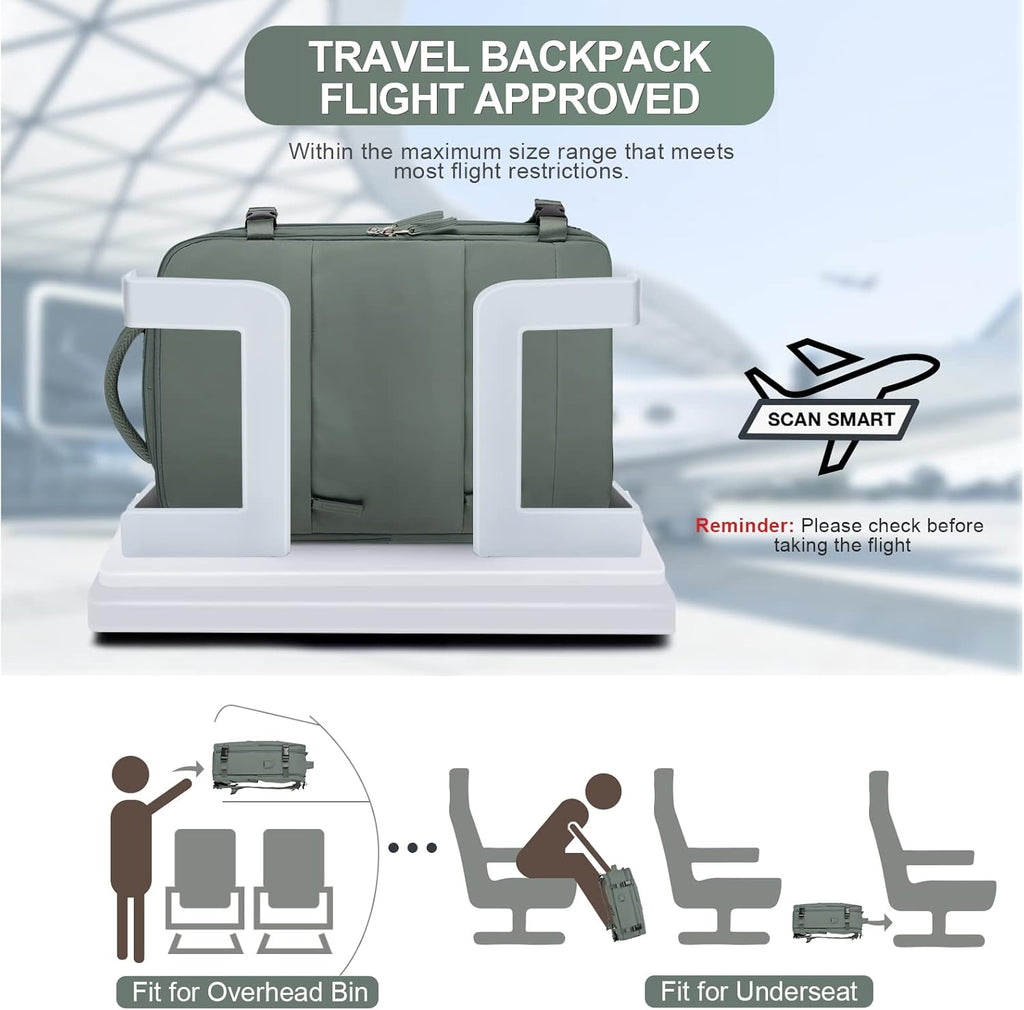 Travel Backpack For Women Men Airline Approved Carry On Backpack Flight Approved Waterproof Sports