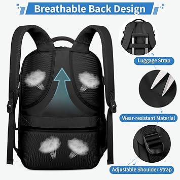 Travel Backpack for Women Men, Carry on Backpack, TSA 15.6 inch Laptop Backpack Flight Approved