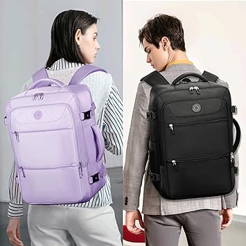 Travel Laptop Backpack, Extra Large High School College Backpacks, Flight Approved Daypack Business Bag Fit 17.3 inch Laptop for Men Women (Black)